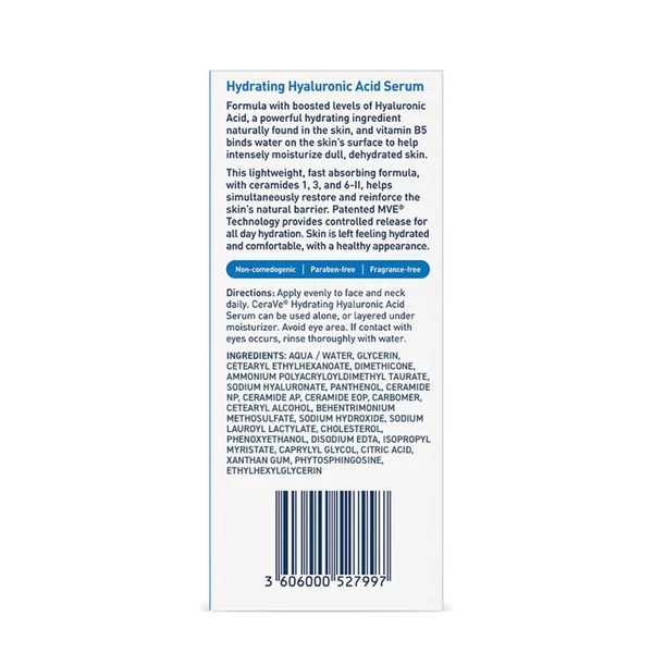 CeraVe-Hydrating Hyaluronic Acid Serum 30ml4 CeraVe-Hydrating Hyaluronic Acid Serum 30ml4