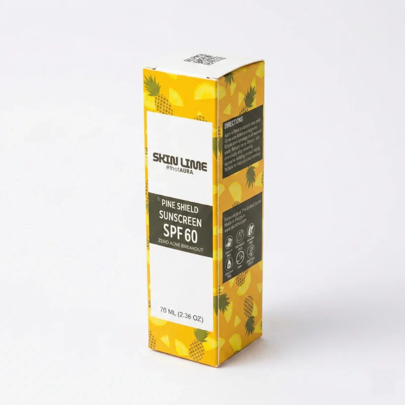 Skin Lime Pine Shield Sunscreen SPF 60 | Zero White Cast | Zero Acne Breakout