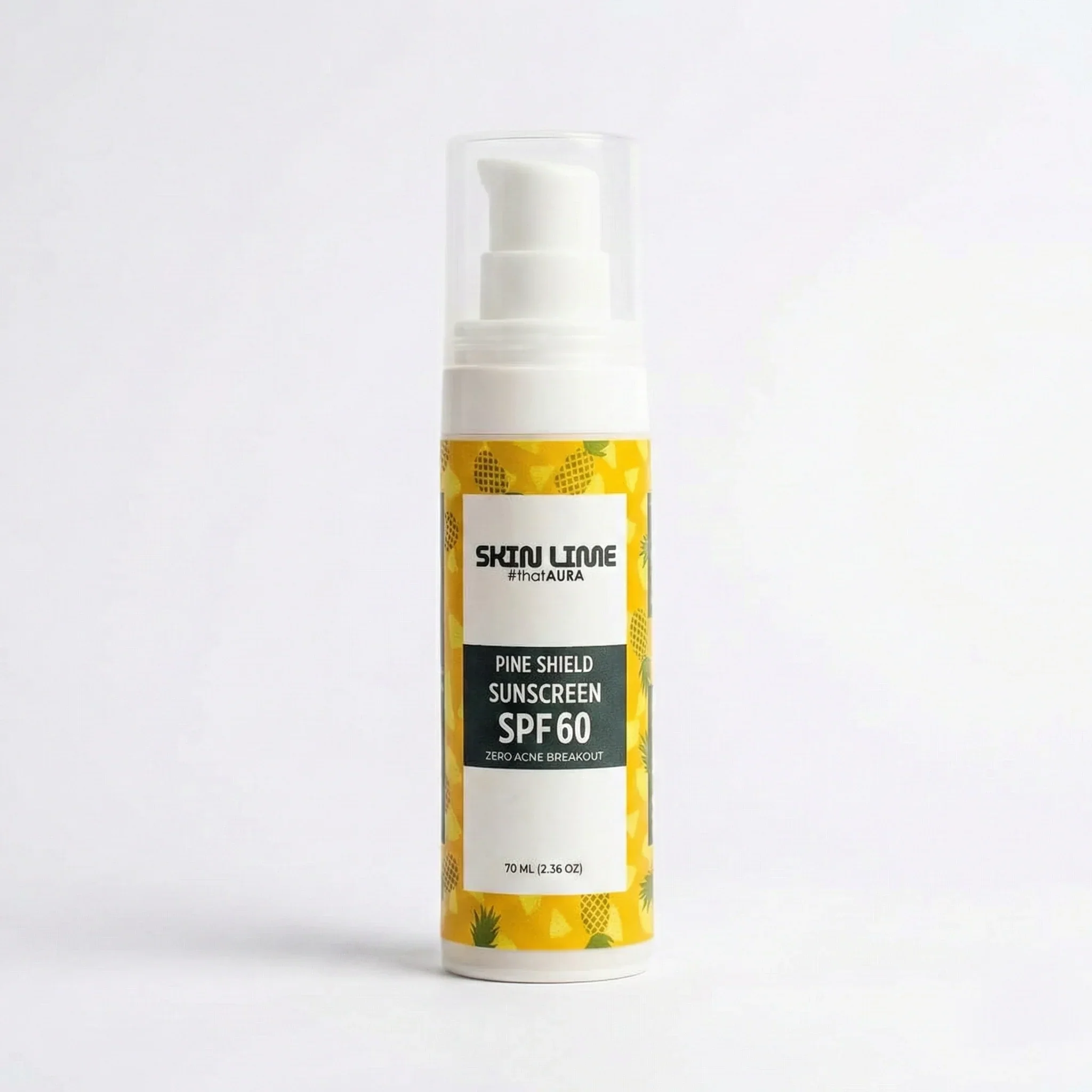 Skin Lime Pine Shield Sunscreen SPF 60 | Zero White Cast | Zero Acne Breakout